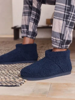 Outlet Next marine - Bottes chaussons en imitation peau de mouton