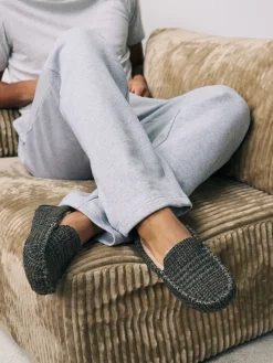 Next marine - Chaussons mocassins Signature Harris Tweed|Homme Chaussons|Vêtements Détente