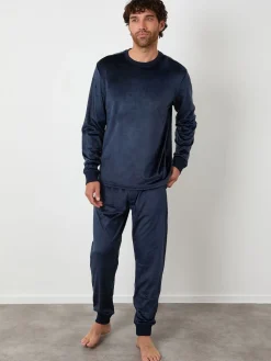 Clearance Threadbare marine - Ensemble de vêtements de détente en velours Soft Touch de