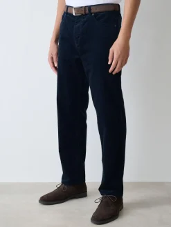 Best Next marine - Pantalons en velours côtelé ceinturés