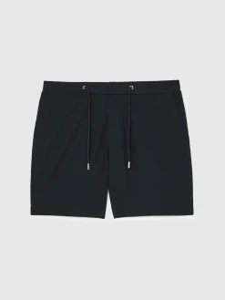 Reiss marine - Short texturé Newmark à cordon de serrage|Homme Shorts