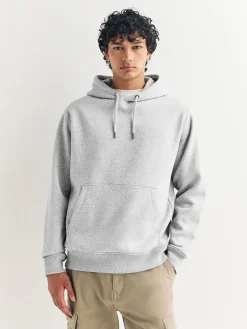 Discount Next - Ajustement régulier - Sweat-shirt à capuche en jersey riche en coton épais Marl gris