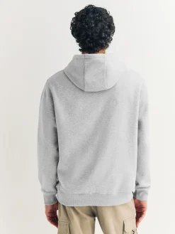 Discount Next - Ajustement régulier - Sweat-shirt à capuche en jersey riche en coton épais Marl gris