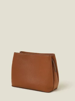 Online Accessorize Marron - Faux Leather Webbing Strap Sac à bandoulière