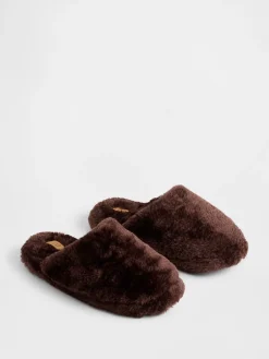 Clearance Gap Marron - Chaussons en fausse fourrure