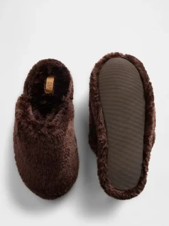 Clearance Gap Marron - Chaussons en fausse fourrure