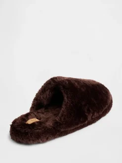 Clearance Gap Marron - Chaussons en fausse fourrure