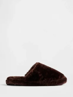 Clearance Gap Marron - Chaussons en fausse fourrure
