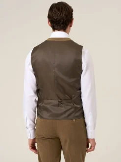 Clearance Skopes Marron - Gilet de costume Dorsey en velours côtelé