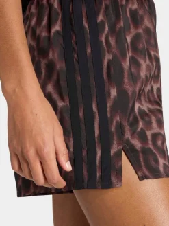 adidas Marron - Short tissé Workout Essentials à motif léopard|Femme Shorts
