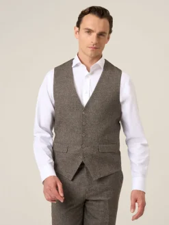 Discount Skopes - Jude Tweed Coupe sur mesure Suit Gilet Marron