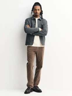 Best Next Marron champignon - Pantalons extensible à 5 poches en velours côtelé