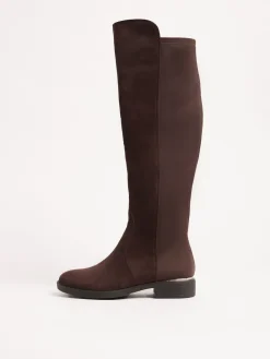 Best Lipsy Marron chocolat - Bottes décontractées élastiques en faux daim