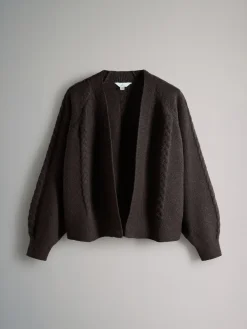 Discount The Set Marron chocolat/Bleu marine - lot de 2 Cardigans en maille Torsade