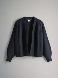 Discount The Set Marron chocolat/Bleu marine - lot de 2 Cardigans en maille Torsade