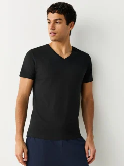 Next mixte - Lot de 5 T-shirts Col en V 100% Coton Coupe ajustée|Homme Sous-Vêtements|Sous-Vêtements