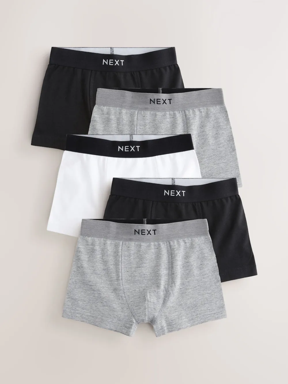 Best Next - Lot de 5 boxers (1.5-16ans) monochrome