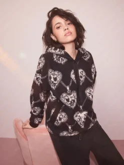 Best Next monochrome - Polaires Polar demi-zippée Cœur et médaillon