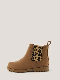 Best Monsoon Bottes Chelsea imprimé léopard en suédine