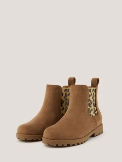 Best Monsoon Bottes Chelsea imprimé léopard en suédine