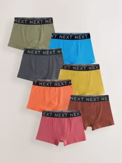 Best Next - Lot de 7 boxers (2-16ans) Multi automnal avec ceinture noire