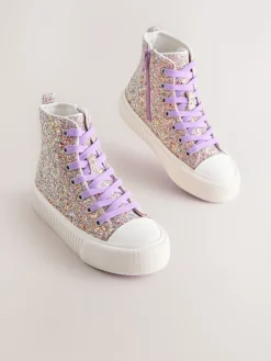 Best Next - À lacets High Top Trainers Multi Glitter (multi glitter)