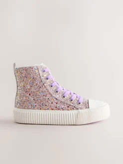Best Next - À lacets High Top Trainers Multi Glitter (multi glitter)