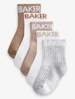 Baker by Ted Baker neutre - Bébé Chaussettes 5 Lot| Chaussettes Et Collants|Chaussettes