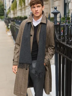 Best Next neutre - Manteau à carreaux pied-de-poule en tissu italien riche en laine