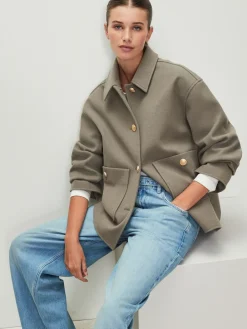 Clearance Next neutre - Veste brossée à col