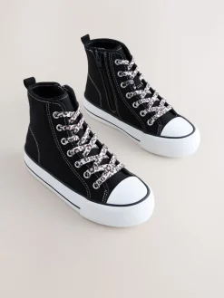 Outlet Next - À lacets High Top Trainers Noir