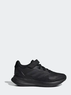 Sale adidas - Baskets de course Runfalcon 5 à lacets élastiques pour enfant Noir