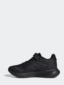 Sale adidas - Baskets de course Runfalcon 5 à lacets élastiques pour enfant Noir