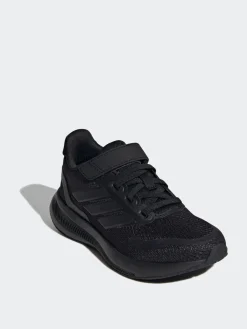 Sale adidas - Baskets de course Runfalcon 5 à lacets élastiques pour enfant Noir