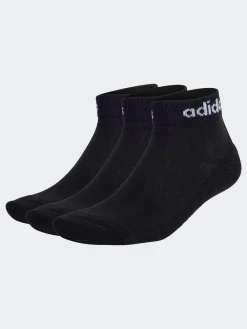 Sale adidas Noir - Linear Chaussettes rembourré à la cheville 3 Lot