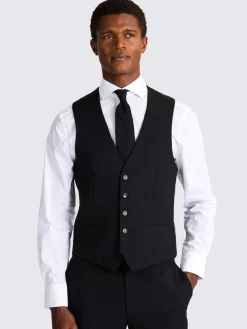 Best MOSS Noir - Ajusté - Gilet de costume extensible