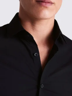 Hot MOSS Noir - Ajusté - Chemise extensible