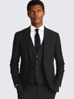 Hot MOSS Noir - Ajusté - Veste de costume extensible