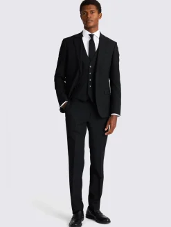 Hot MOSS Noir - Ajusté - Veste de costume extensible