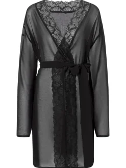 Ann Summers Noir - Peignoir en mousseline qui promet