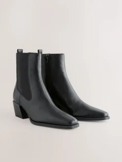 Best Next Noir - Bottes de cow-boy western Chelsea Style