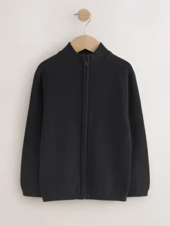 Outlet Next - Cardigan zippé en tricot (3-16ans) Noir