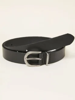 Fat Face Noir - Ceinture FatFace en cuir uni