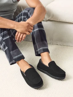 Discount Next Noir - Chaussons texturés à dos fermé