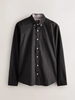 Sale Next - Chemise Oxford stretch à manches longues Noir