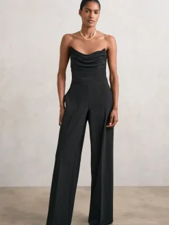 Clearance Reiss Noir - Combinaison ample structurée sans bretelles Ayla