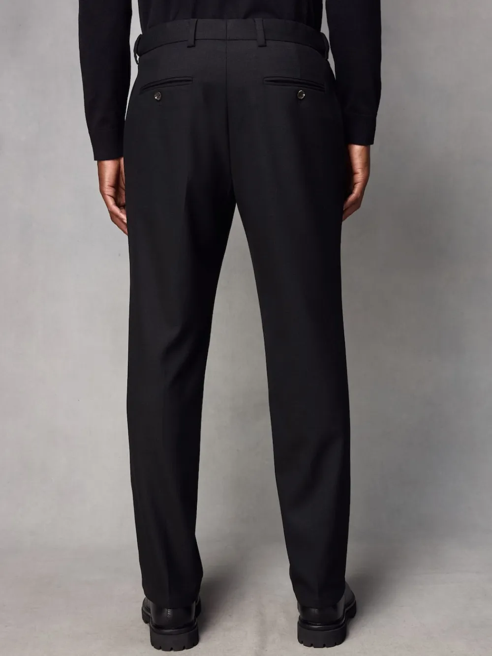 Best Next Noir - Coupe classique Pantalons élégants With Wool