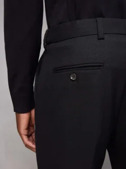 Best Next Noir - Coupe classique Pantalons élégants With Wool