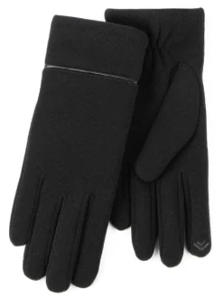 Best Totes Noir - Gants d’hiver Isotoner Smartouch thermiques pour femme avec détails de passepoil