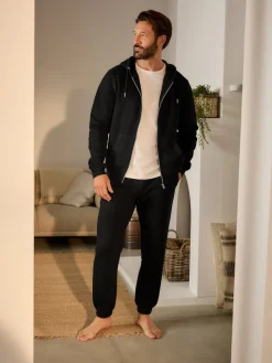 Sale Next Noir - Jogging ouvert lourd à dos brosse